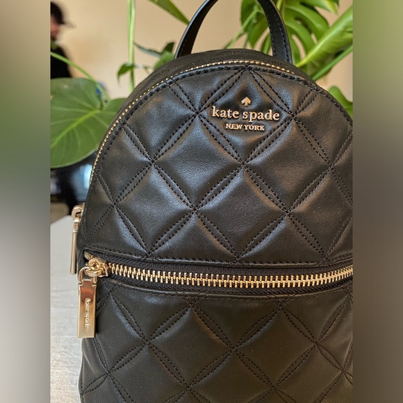 Kate Spade Black Quilted Backpack - Picture 4 of 10